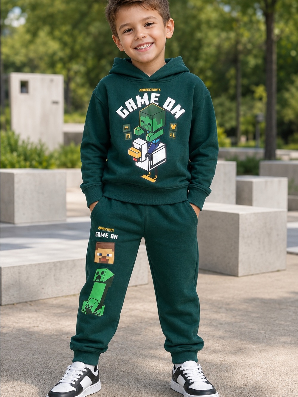 Minecraft Boys Hoodie & Jogger Pants Set Size 6–7 NWT